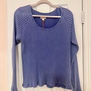 Knox Rose Long Sleeve Ribbed Shirt